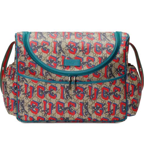 gucci wolf gg supreme diaper bag|gucci diaper bag for less.